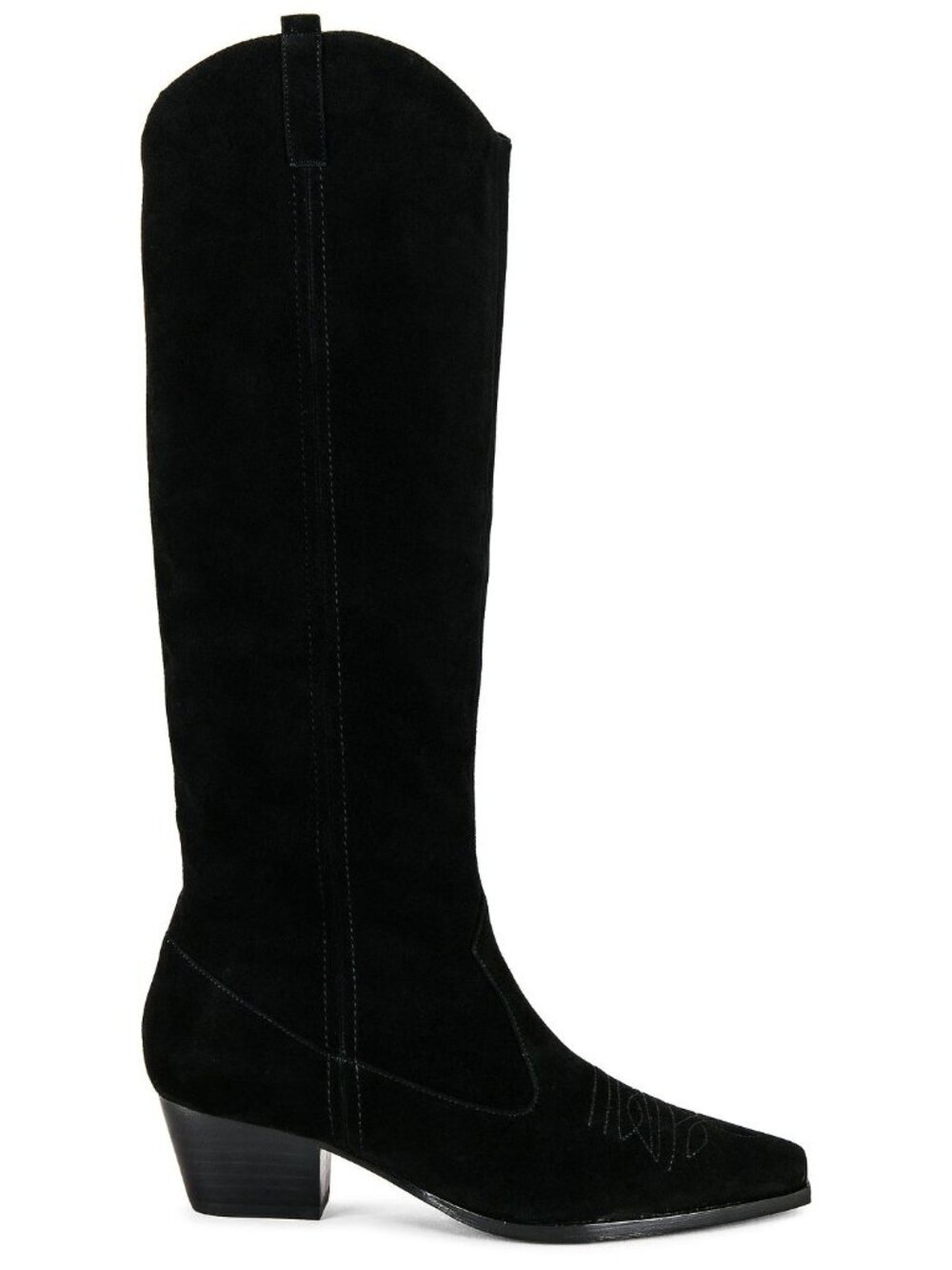 Raye Castiel Suede Cowboy Boots Black Womens Size 8
